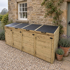 Wooden Wheelie Bin Store – Handmade in Derbyshire – For 1 to 4 Bins
