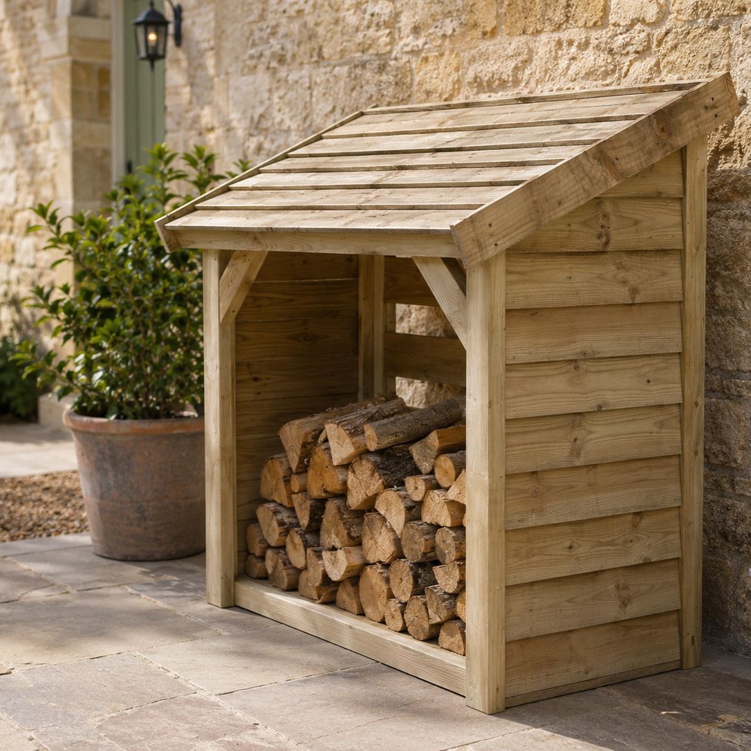 Log File Is Heavy-Duty Wooden Log Store | Pressure Treated, 15-Year Guarantee ...