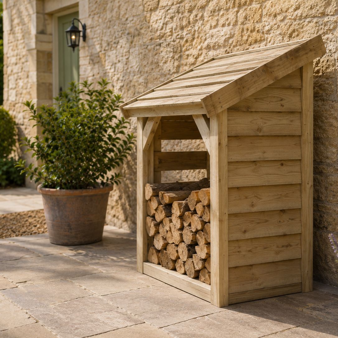 Log File Is Heavy-Duty Wooden Log Store | Pressure Treated, 15-Year Guarantee ...