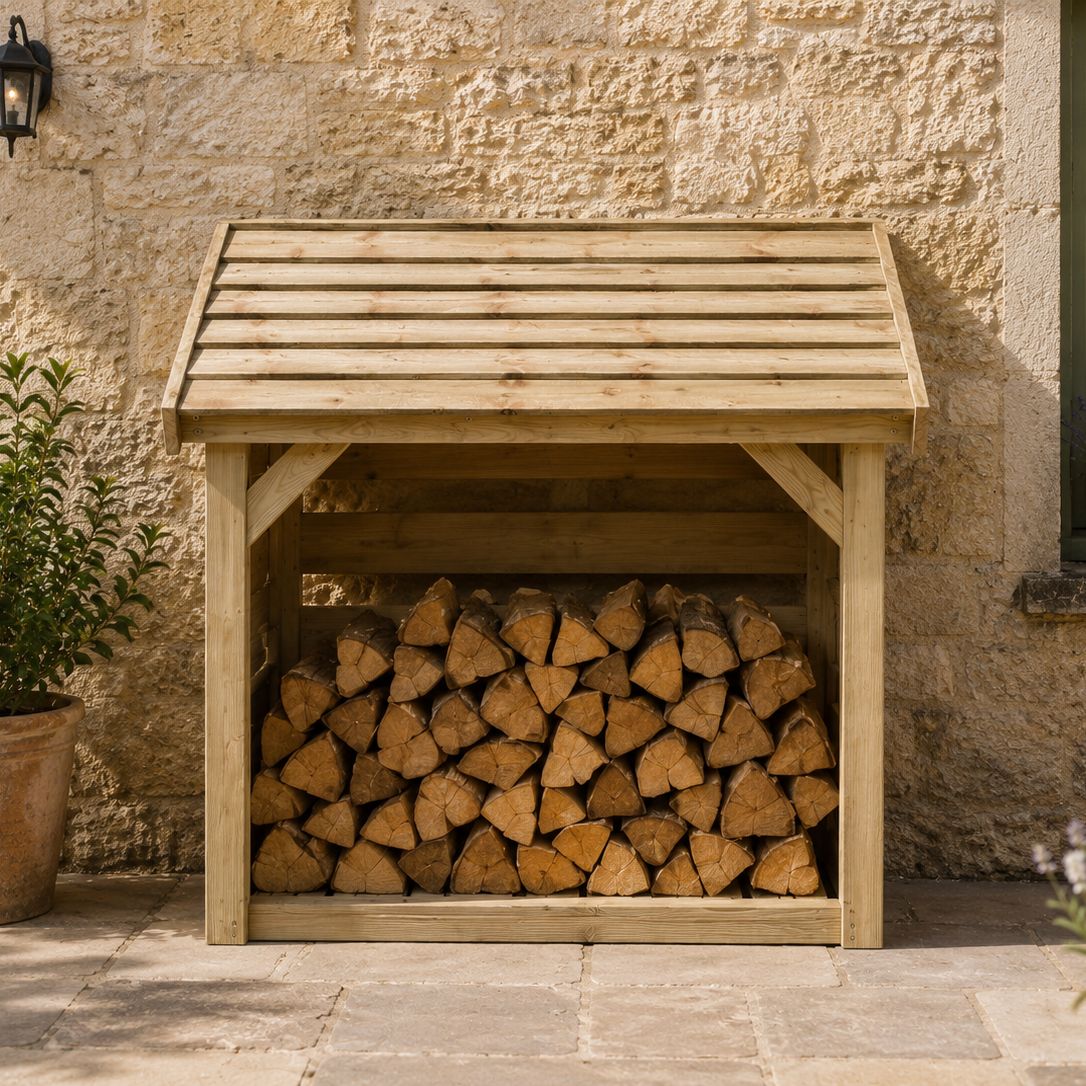 Log File Is Heavy-Duty Wooden Log Store | Pressure Treated, 15-Year Guarantee ...