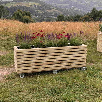 Wooden Contemporary Planter L150 x W40 x H60cm