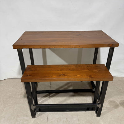 Reclaimed Handcrafted Breakfast Bar Table with 1 Bench