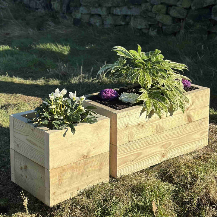 wooden garden plant pots Wooden Trough Planter – Timber Foundry