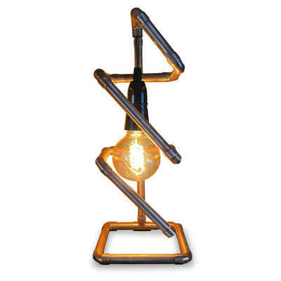 Handcrafted Industrial Reclaimed Copper Pipe Table Lamp, Industrial Design Homeware, Urban Industrial Lighting, Unique Desk Lamp Lighting