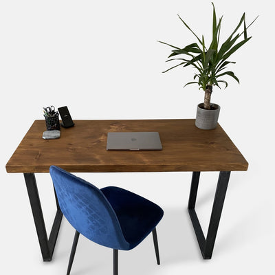Modern Industrial Wood Desk, Solid Wood Writing Desk, Office Computer Table Active Handmade furniture