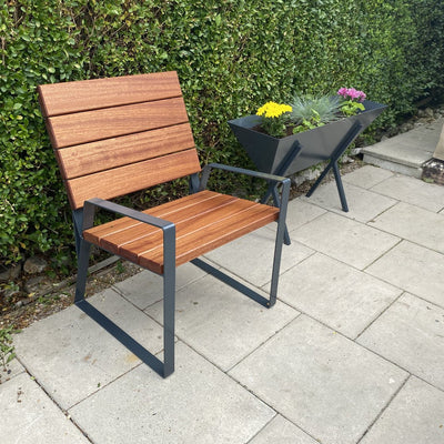 Products Handcrafted Premium Single Garden Seat, Wooden Garden Furniture Outdoor Dining