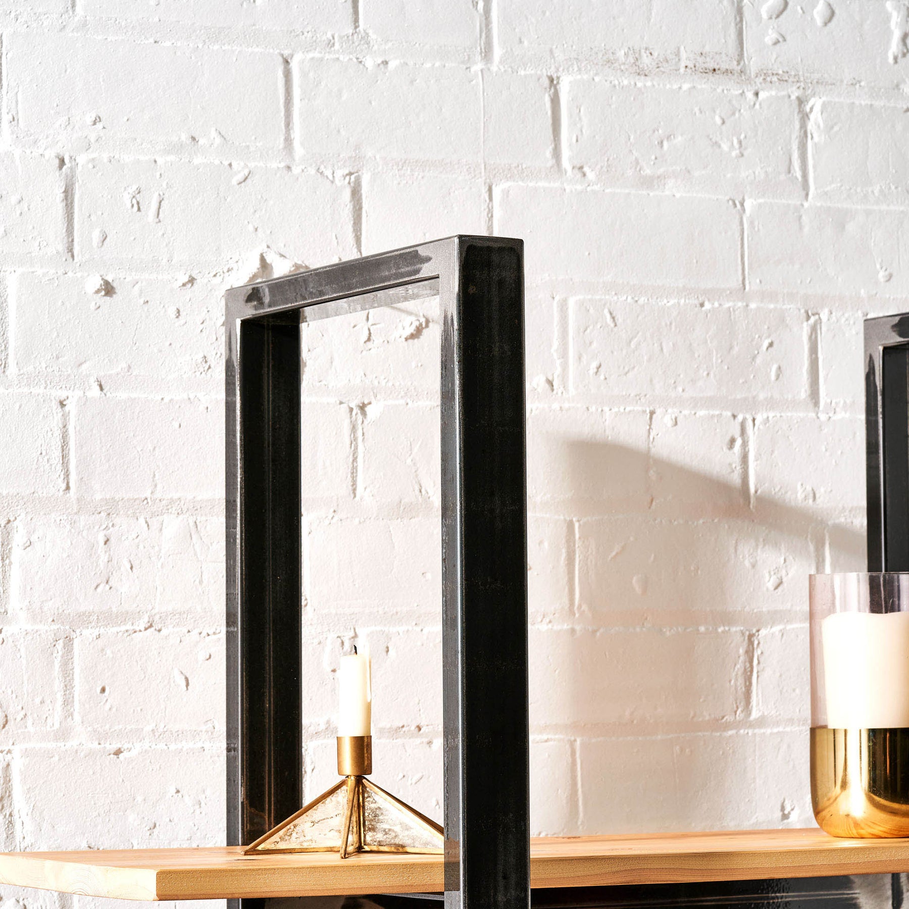 Tall Reclaimed Timber Storage Unit with Forged Steel | Timber Foundry