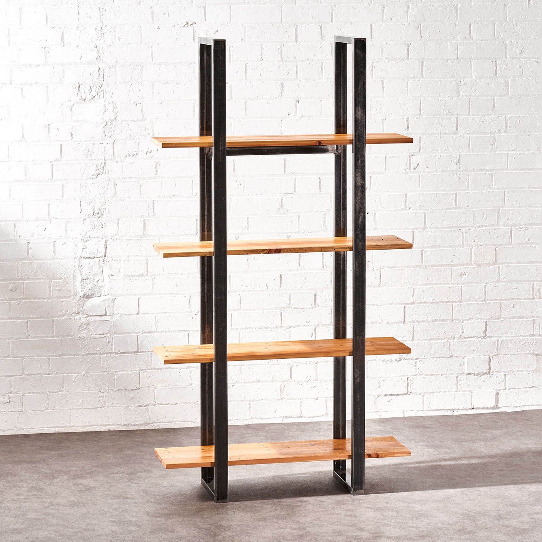 Tall Reclaimed Timber Storage Unit with Forged Steel | Timber Foundry