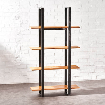 Handcrafted Tall Storage Unit with Reclaimed Timber and UK Forged Steel in Various Sizes